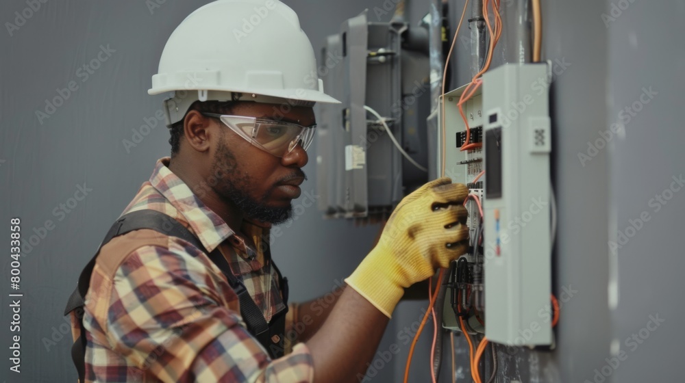Electrician Repairing Electrical Circuit Electrician Repairing Electrical Circuit