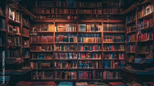 A library's bookshelf, where every story's essence is vividly displayed on its cover, inviting readers