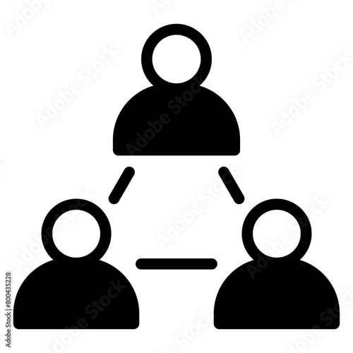 third party icon. people network and connecting people icon	