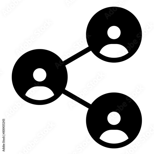 third party icon. people network and connecting people icon	