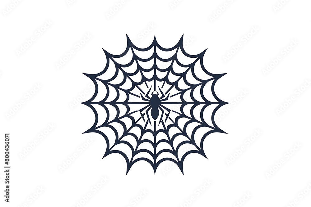 A logo showing a detailed spider web, symbolizing connectivity and design