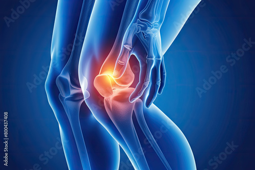 a picture of a person's knee and knee with the pain