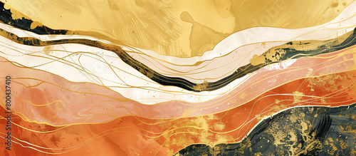 abstract gold line paattern texture background photo