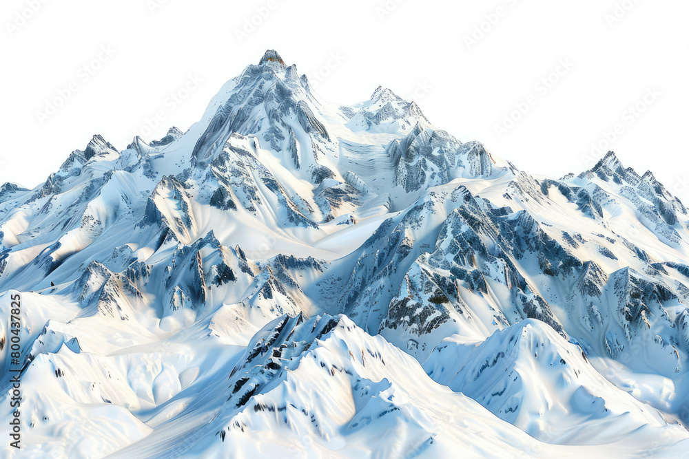 Obraz premium Snowy mountains, rocks and peaks