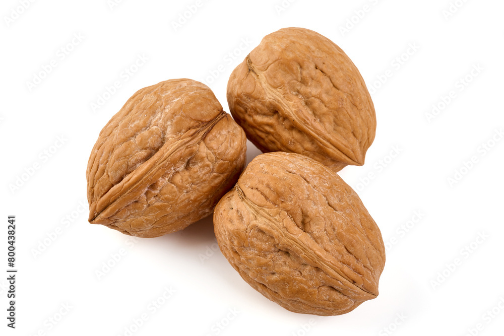 Walnuts, isolated on white background Walnuts, isolated on white background