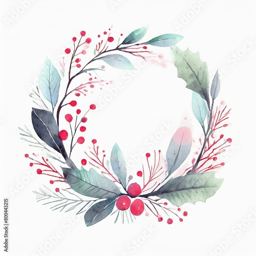 Ramka świąteczna jarzębina 