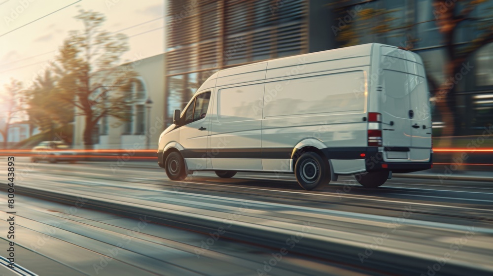 A Speeding White Delivery Van A Speeding White Delivery Van