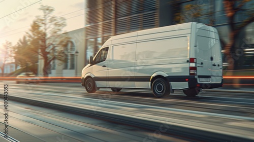 A Speeding White Delivery Van