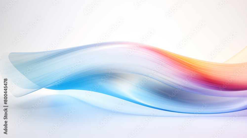 Fototapeta premium Fluid Rainbow Swirl, Pastel Tones, Soft Abstract Background with Copy Space