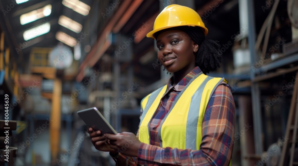 A Confident Industrial Worker Smiling A Confident Industrial Worker Smiling