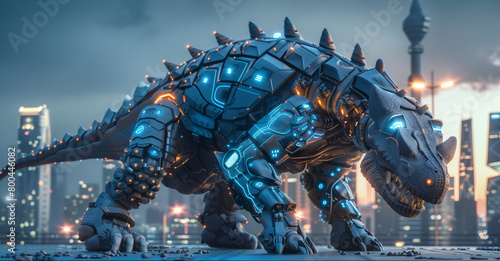 Robotic Dinosaur Roams Future City