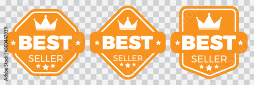 Set of best seller stickers, badges, labels vector illustration. Vintage Bestseller Vector Icons. 11:11