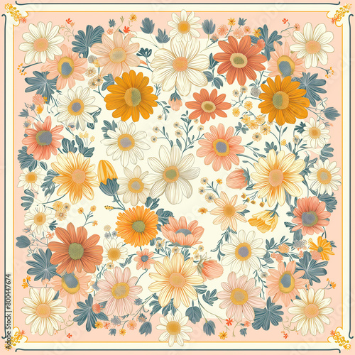 vector graphic Daisy Delight Small, bright daisies with a playful arrangement