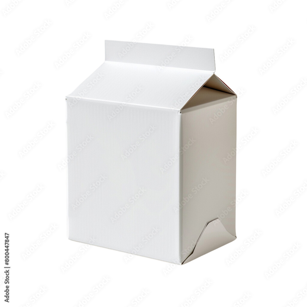 White color Mockup Box on transparent background. Generative AI White color Mockup Box on transparent background. Generative AI