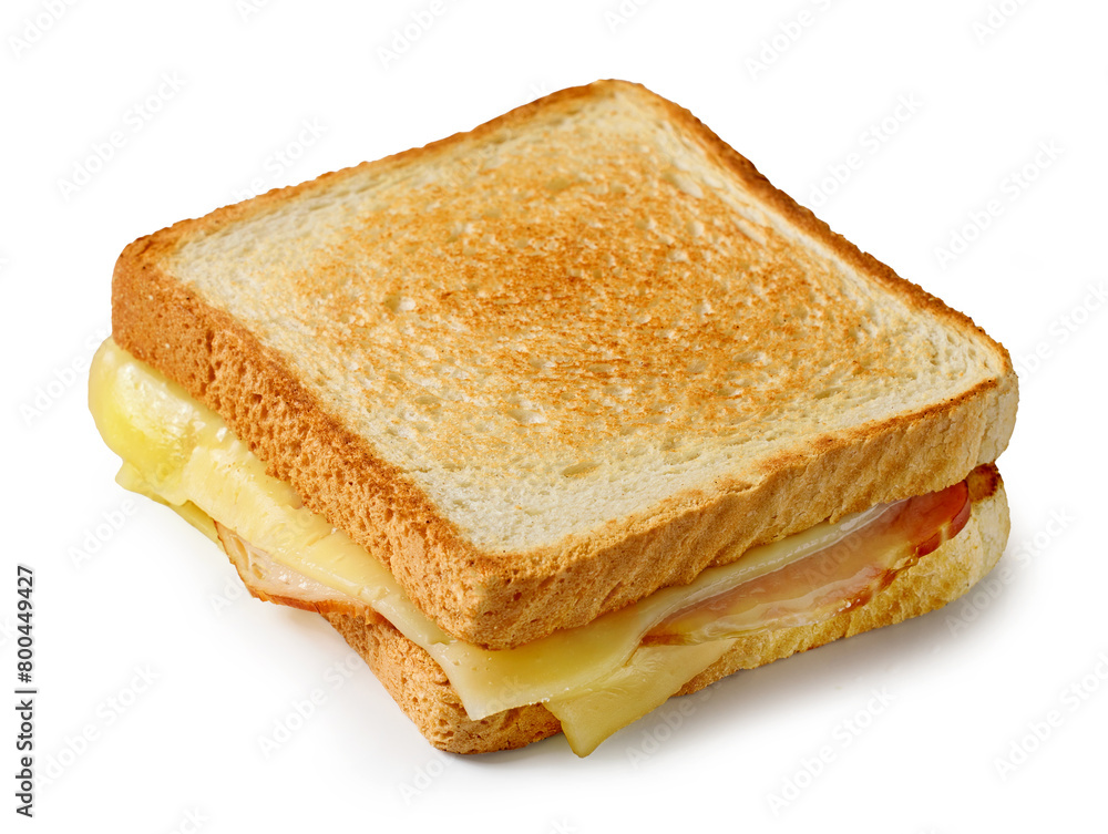 Fototapeta premium ham and cheese toast