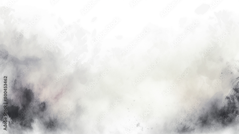 Fototapeta premium Dreamy Floral Smoke, Soft Watercolor, Elegant Abstract Background with Copy Space