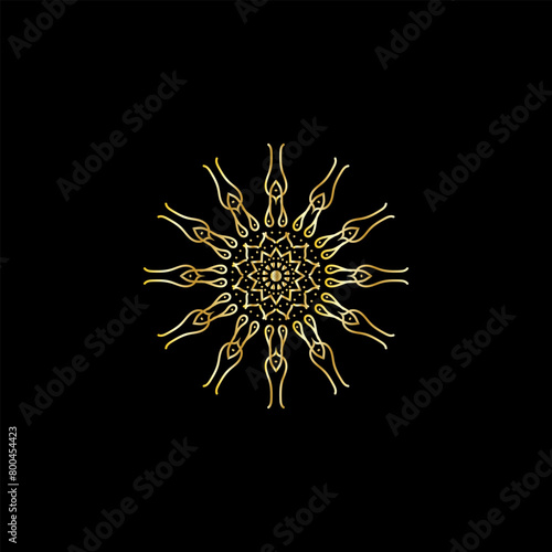 The Gold Mandala Wedding Iinvitation Card