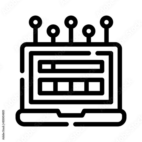 digital disruption line icon