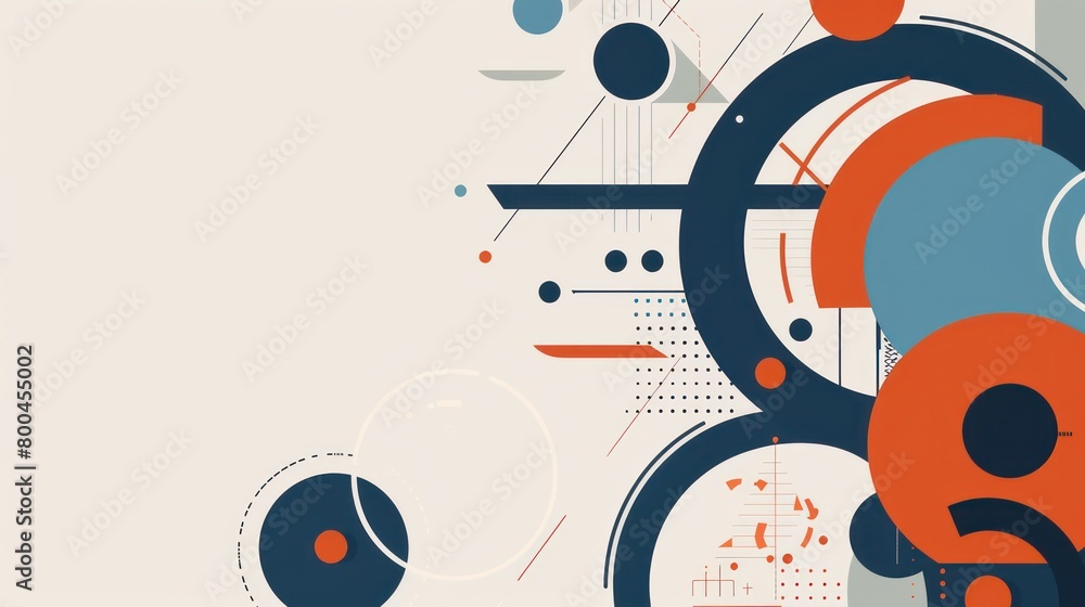 Fototapeta premium minimal abstract geometrical illustration background 