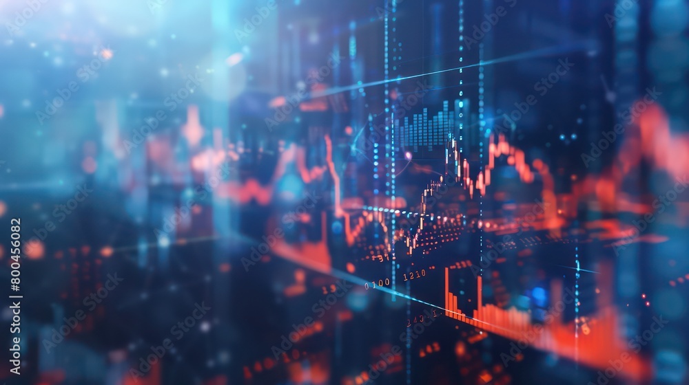 Fototapeta premium cryptocurrency market news financial chart background