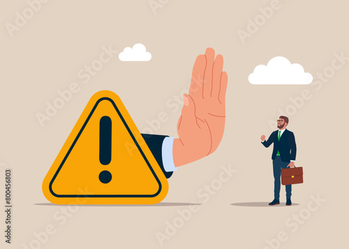 Important news. Solving problem, identify risk or critical failure concept. Exclamation attention sign in hands. Vector illustration