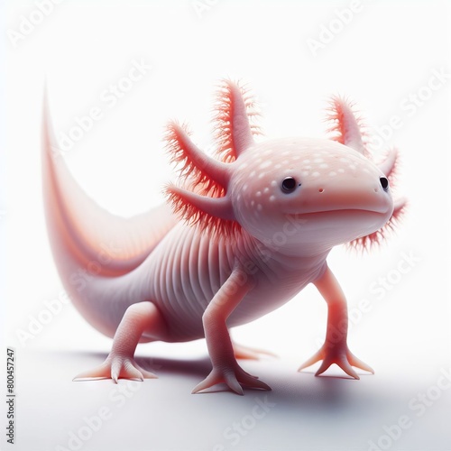 Axolotl on white © Садыг Сеид-заде