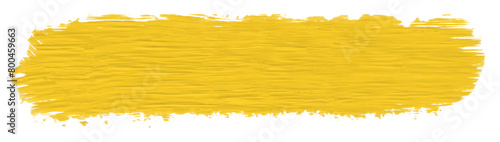 A beautiful yellow stroke of paint, isolated on transparent background