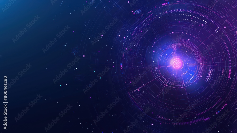 Fototapeta premium abstract digital blue and purple background