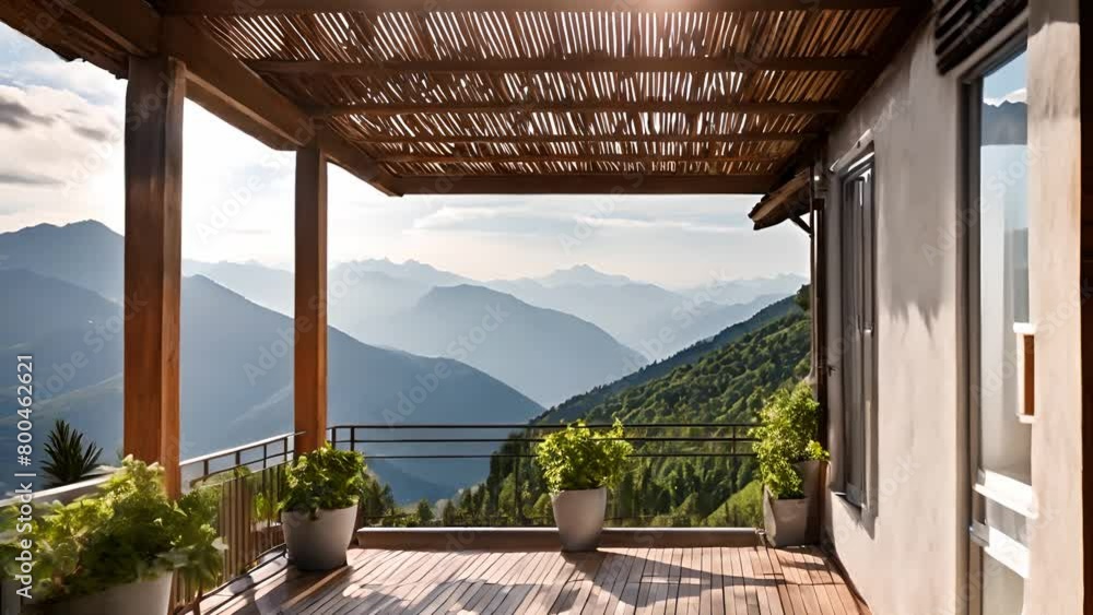 A picturesque view of the mountains stretching from the terrace of the house, which delights you with the beauty of nature and invites you to moments of reflection and peace. A picturesque view of the mountains stretching from the terrace of the house, which delights you with the beauty of nature and invites you to moments of reflection and peace.