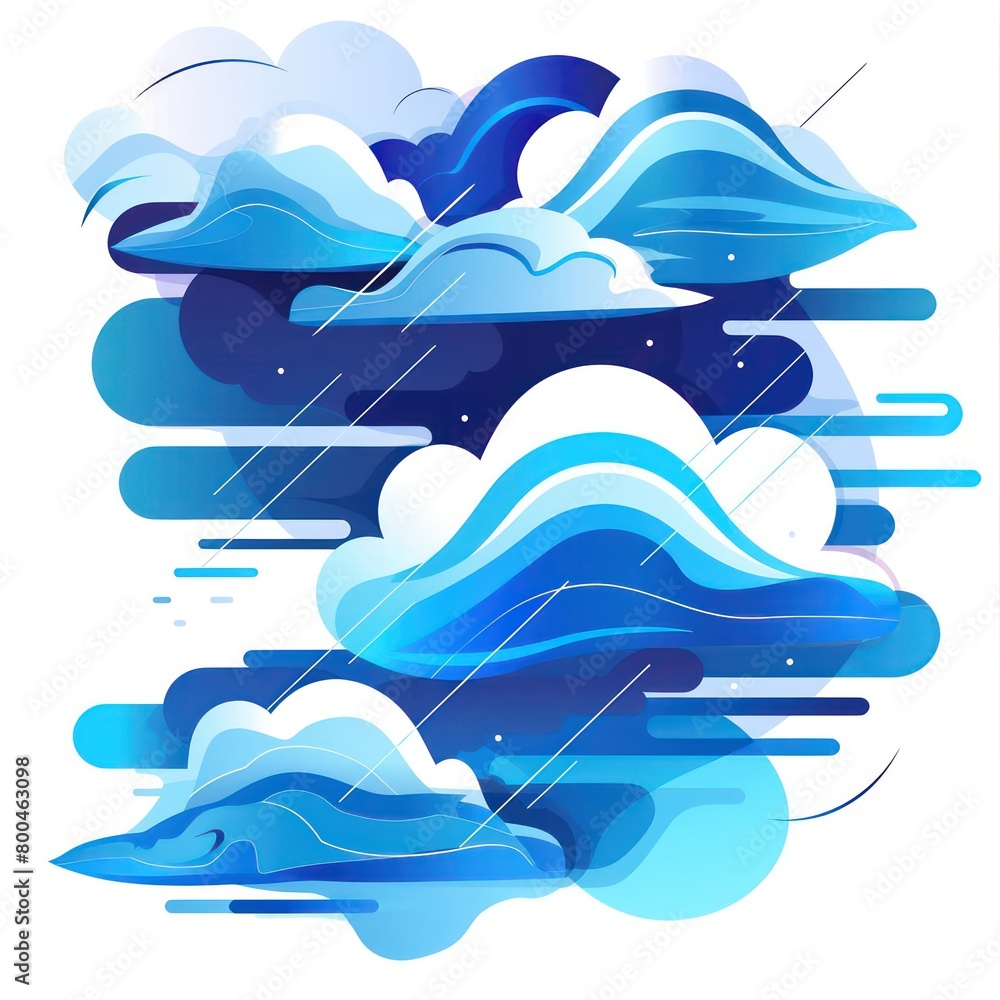 Obraz premium cloud concise icon in blue color on a white background