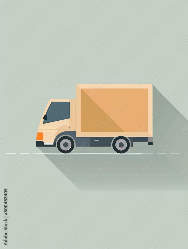delivery truck icon on a flat background