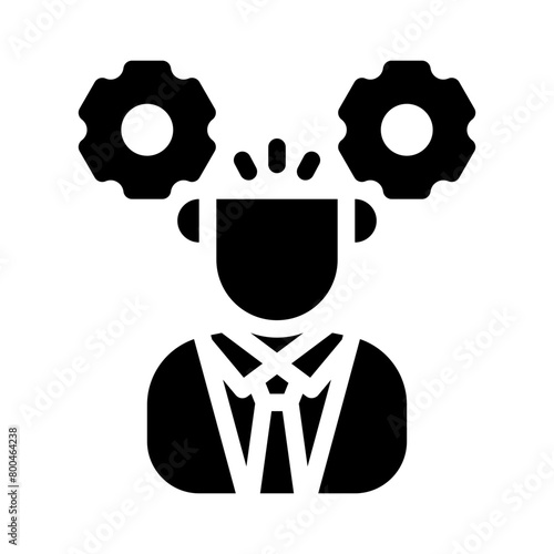 psychology glyph icon