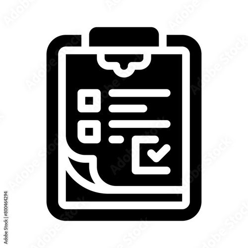 questionnaire glyph icon