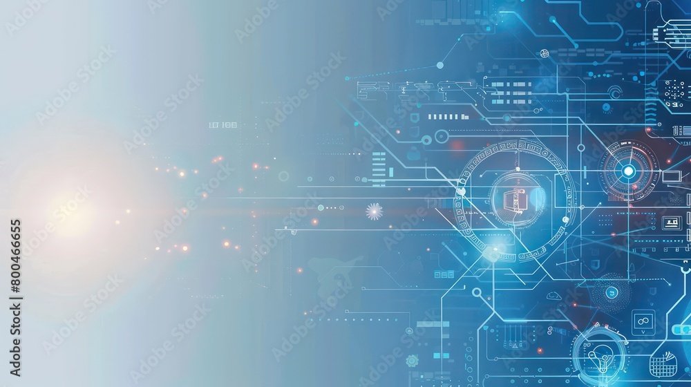 Obraz premium digital technology and business background