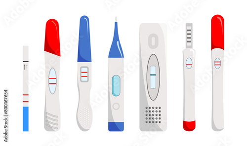Pregnancy or ovulation positive and negative test. Pregnant result. Checking pregnancy test