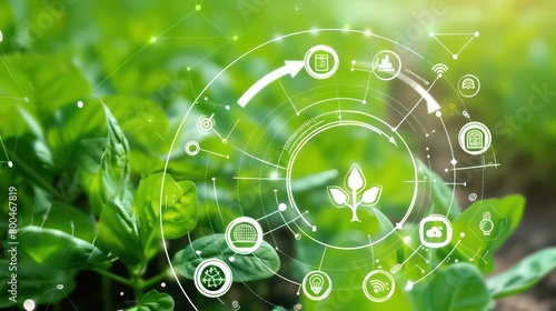 Wallpaper Mural smart farming environment green concept background Torontodigital.ca