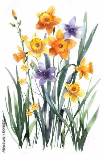 Wallpaper Mural Cluster of Flowers Nestled in Green Grass Torontodigital.ca