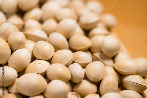 Pile of ginkgo biloba seed © leungchopan