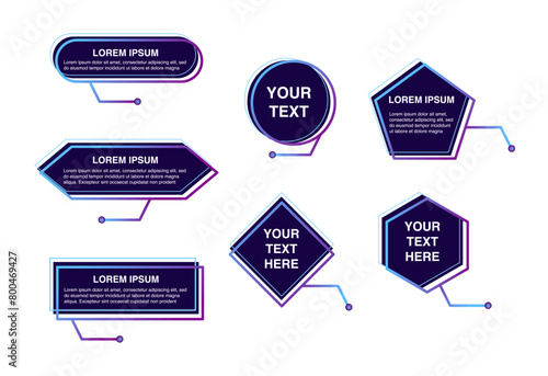 Hud callout titles. Tech digital info boxes hud templates. Futuristic text boxes.