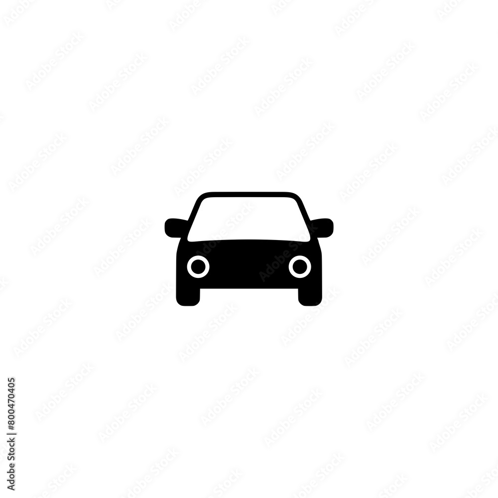 Car front icon isolated on white background