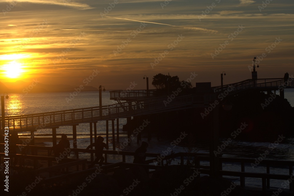 sunset over the sea