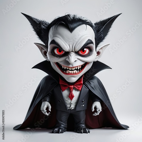 cartoon vampire on white