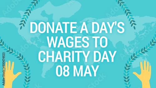 Donate a Day's Wages To Charity Day  web banner design