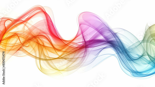A dynamic fusion of colors swirling together to form an enchanting rainbow pattern, isolated against a pure white background.