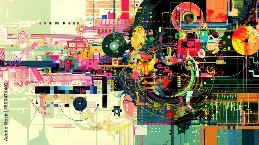 abstract illustration representing the concept of creativity and imagination in a digital background abstract illustration representing the concept of creativity and imagination in a digital background