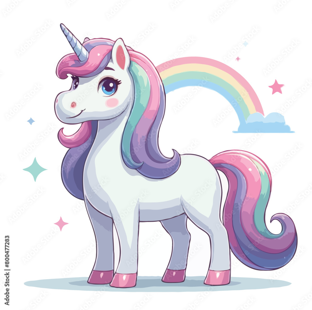 Cute unicorn vector cartoon illustration Cute unicorn vector cartoon illustration
