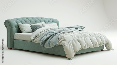 Sofa Bed Convertibility: A 3D illustration showcasing the easy convertibility of a sofa bed photo