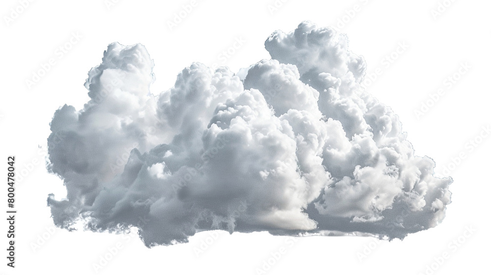 A fluffy white cumulus cloud floating serenely in the sky, isolated A fluffy white cumulus cloud floating serenely in the sky, isolated