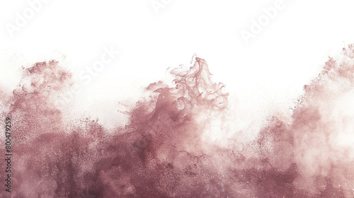 A dusty rose tide wave isolated on solid white background.