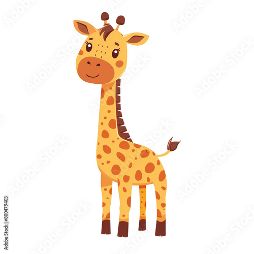 Illustration of little cute giraffe